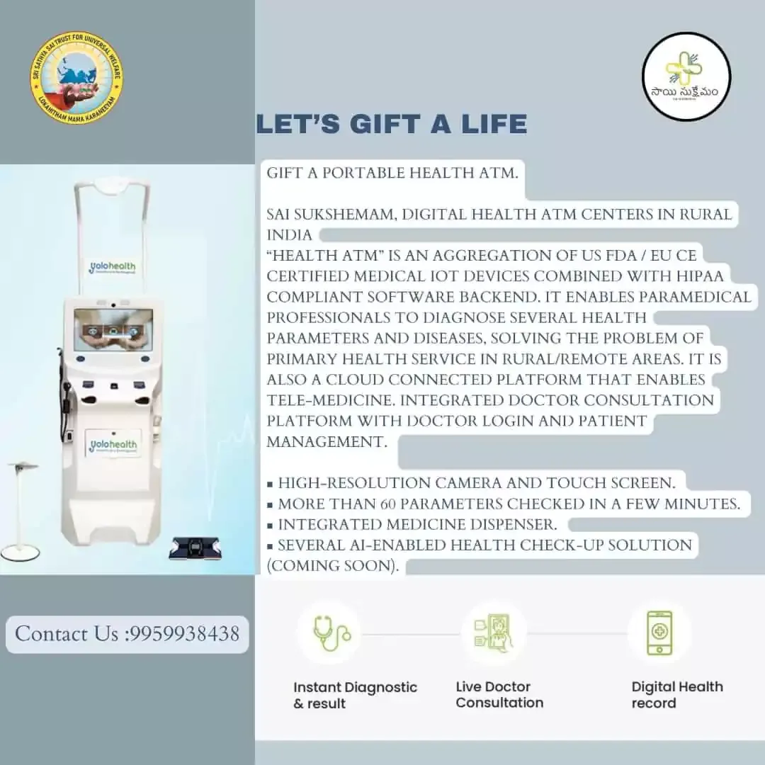 GIFT a Life- Gift a HealthATM or a Dialysis machine!