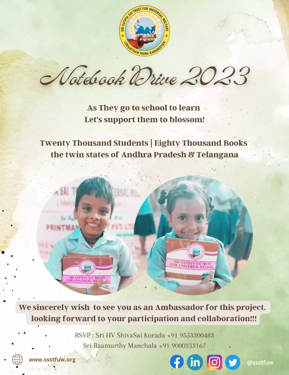 Notebook Drive to benefit over 20,000 children