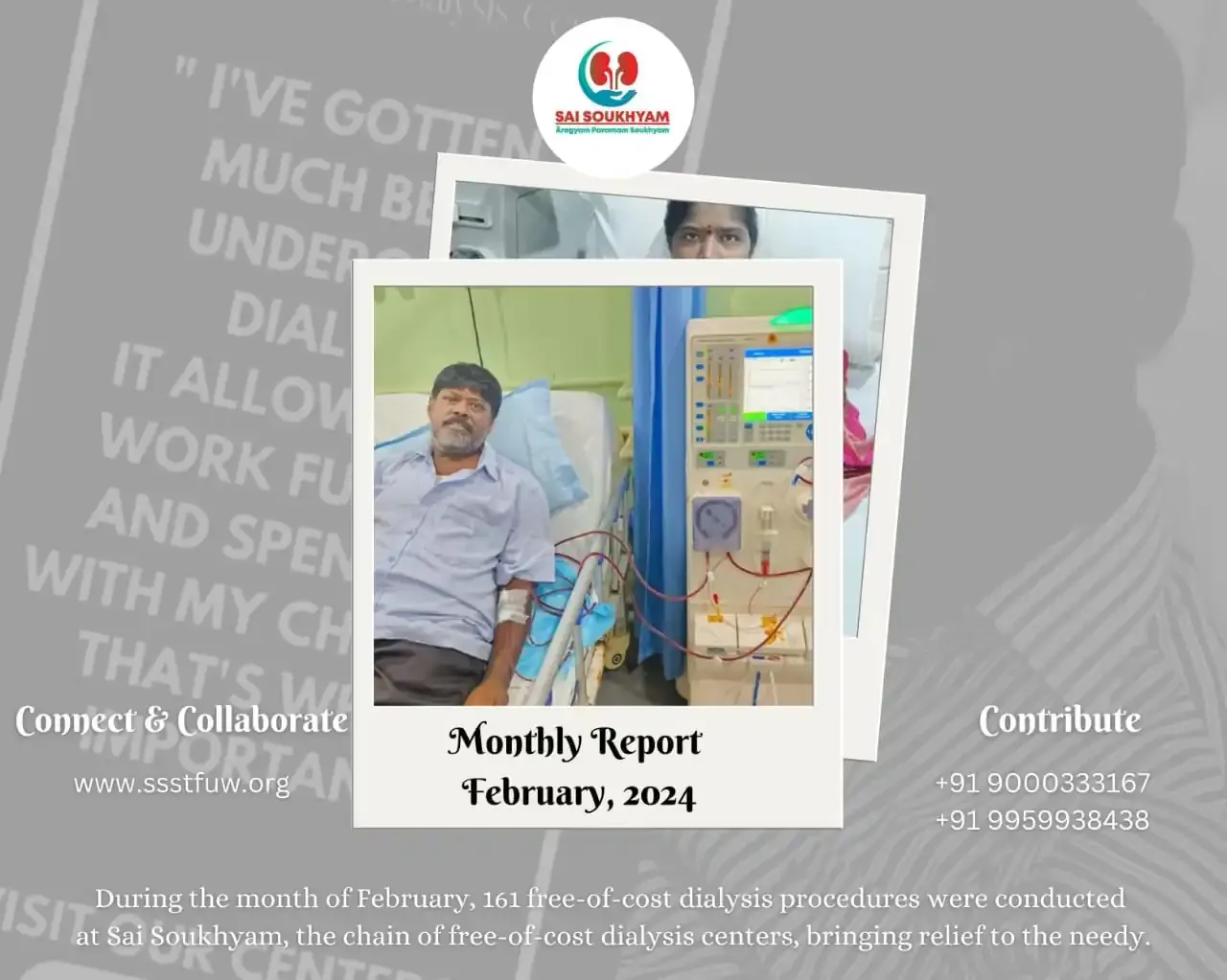 Sai Soukhyam Monthly Report